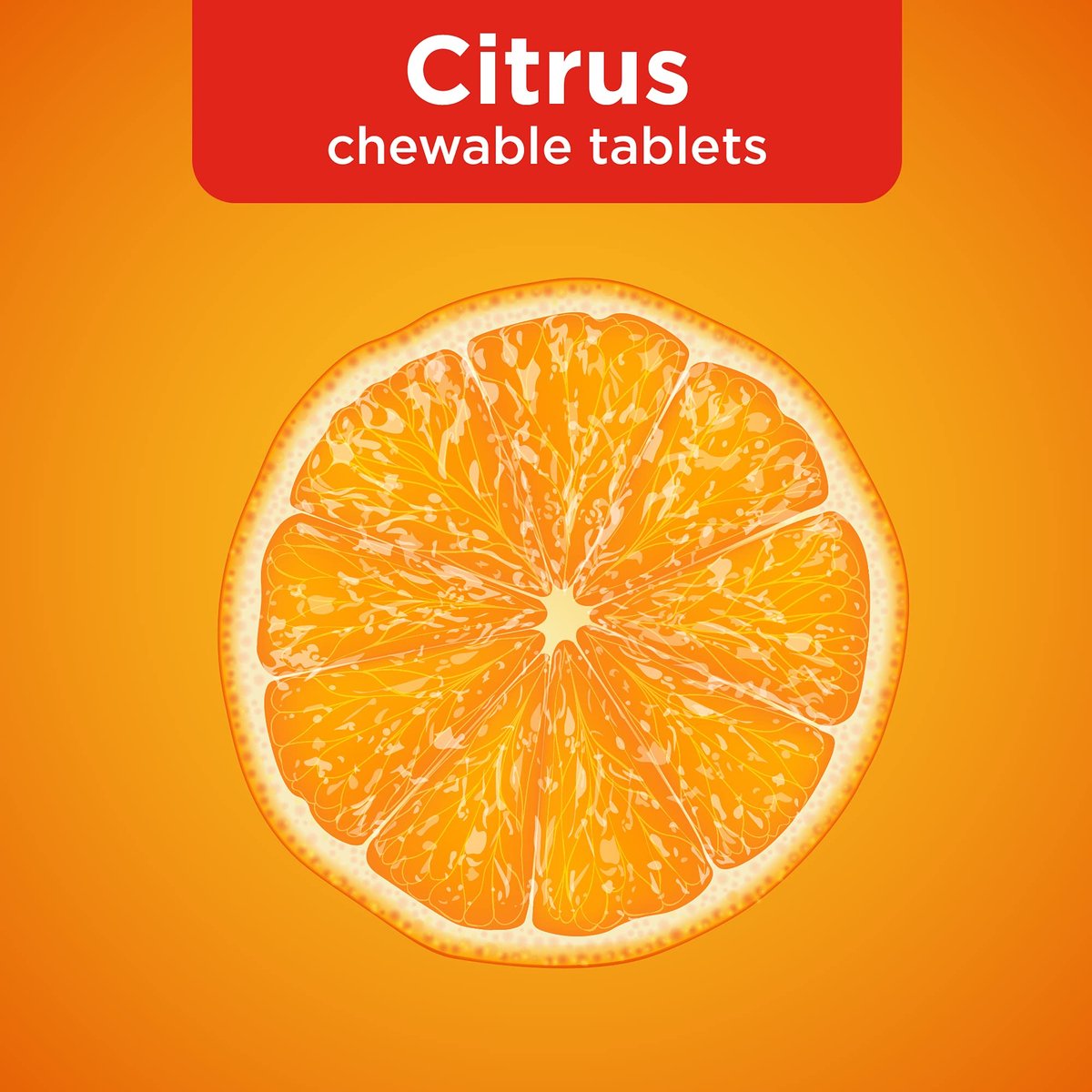 Immununterstützung mit Vitamin D und Antioxidantien – Citrus Kaugummitabletten, 32 Stück
