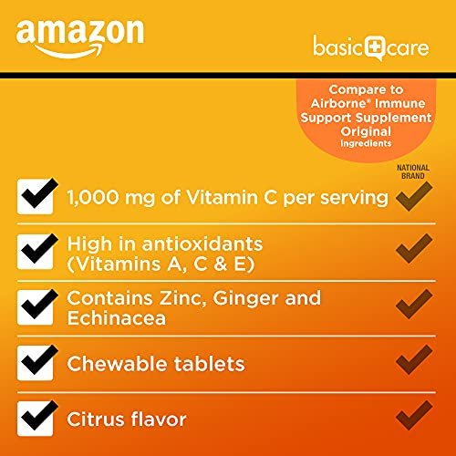 Immununterstützung mit Vitamin D und Antioxidantien – Citrus Kaugummitabletten, 32 Stück