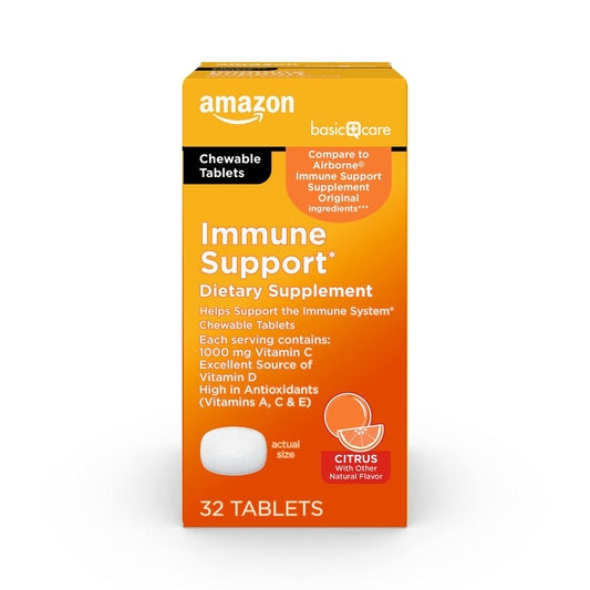 Immununterstützung mit Vitamin D und Antioxidantien – Citrus Kaugummitabletten, 32 Stück