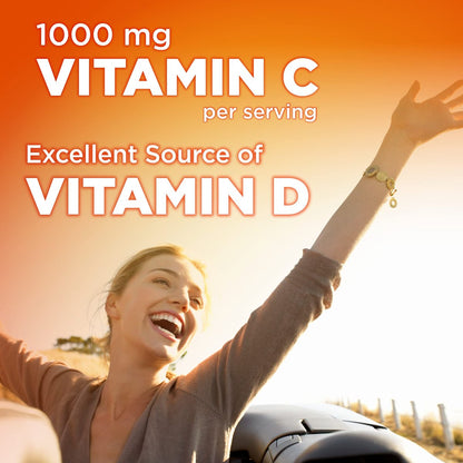 Immununterstützung mit Vitamin D und Antioxidantien – Citrus Kaugummitabletten, 32 Stück