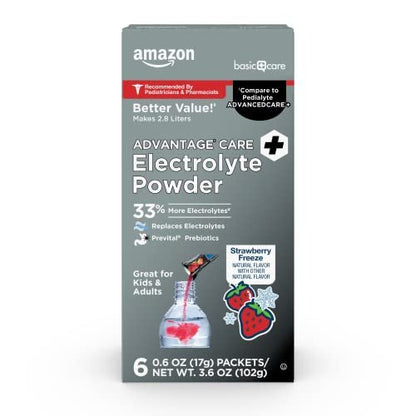 Elektrolyt-Pulver zur Rehydrierung, Erdbeer-Geschmack, 6 Portionsbeutel (3,6 Unzen)