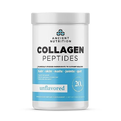 Ancient Nutrition Unflavored Kollagenpeptide, 280 g (9,88 Unzen) – 14 Portionen, geschmacksneutrales Kollagenpulver