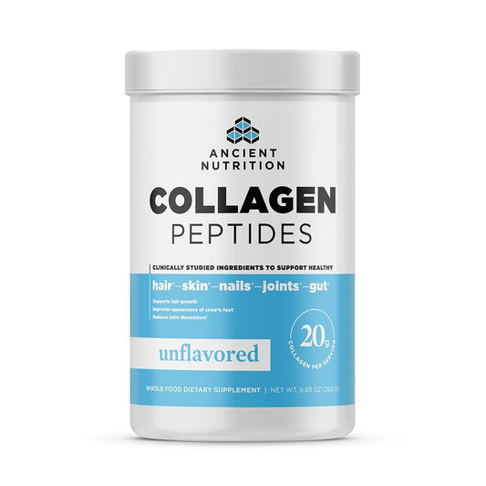 Ancient Nutrition Unflavored Kollagenpeptide, 280 g (9,88 Unzen) – 14 Portionen, geschmacksneutrales Kollagenpulver