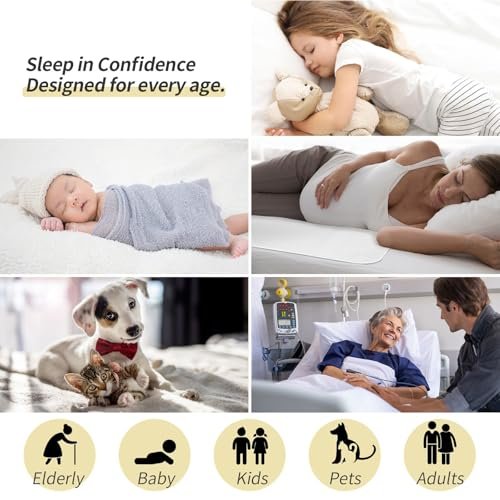 CoolShields Wasserbettauflage – wasserdichte, waschbare Bettunterlage für Kinder, Erwachsene, Senioren und Haustiere – 34'' x 52'' (1er-Pack)