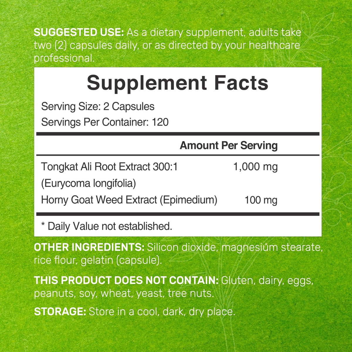 Tongkat Ali Extrakt 300:1 mit Bockshornklee 1.100 mg – Indonesischer Longjack Eurycoma Longifolia Wurzel – Extra starkes pflanzliches Nahrungsergänzungsmittel für Energie