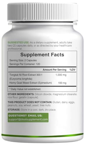 Tongkat Ali Extrakt 300:1 mit Bockshornklee 1.100 mg – Indonesischer Longjack Eurycoma Longifolia Wurzel – Extra starkes pflanzliches Nahrungsergänzungsmittel für Energie