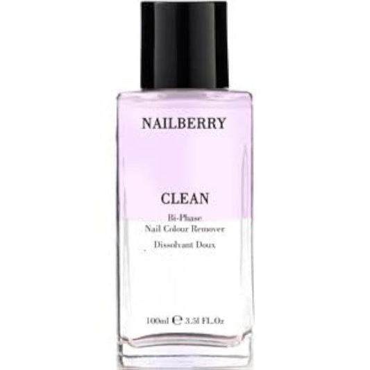 Nailberry Clean Bi-Phase Nagellackentferner | Acetonfreier Nagellackentferner | Regenerierend, Pflegend & Feuchtigkeitsspendend | Vegan | Halal-zertifiziert | Tierversuchsfrei | 12-Free | 100 ml