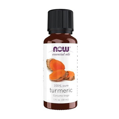 NOW Foods Kurkuma Ätherisches Öl, 100% rein, beruhigend, belebend, ausgleichend, 30 ml