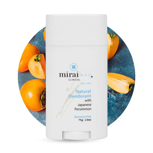 Mirai Clinical – Natürliches Deodorant für Damen und Herren mit japanischem Persimmon-Extrakt – Aluminium-, Duftstoff- und Parabenfrei – Vegan – Hilft Nonenal®-Geruch zu eliminieren – Ungiftig – 75 g
