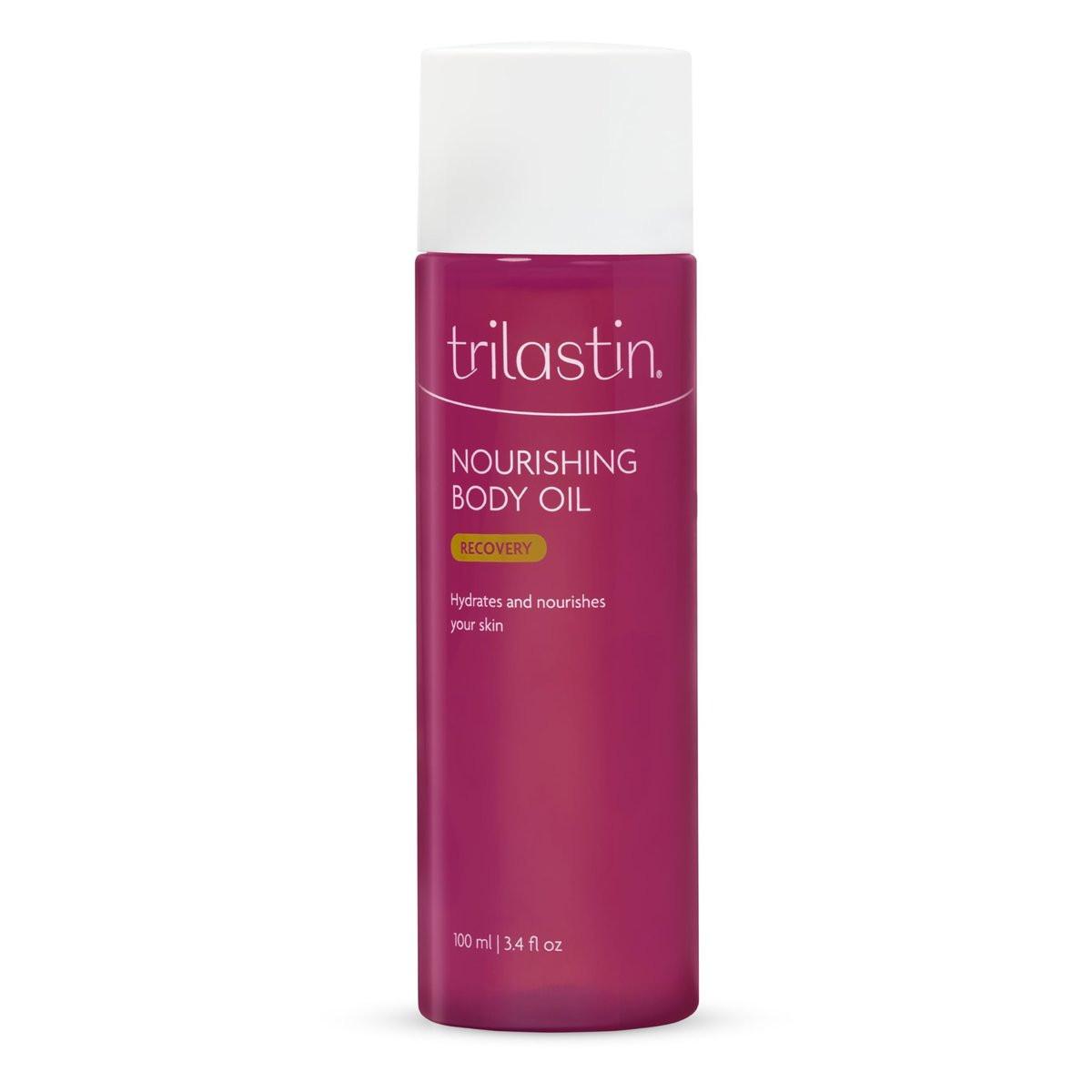 Trilastin Body Oil (100 ml) | Vitamin-Infused Öl gegen Dehnungsstreifen | Körperserum für Narben, Dehnungsstreifen und Feuchtigkeitspflege | Parabenfrei und hypoallergen