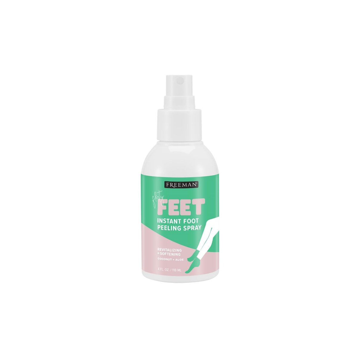Freeman Flirty Feet Instant Fuß-Peeling-Spray – Exfolierende Fußmaske für weiche, geschmeidige Füße, entfernt abgestorbene Haut, feuchtigkeitsspendend, 118 ml