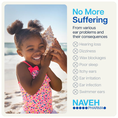 NAVEH PHARMA Otic Guard Baby Ohrentropfen – Natürliches Ohrenöl für sanfte Ohrenreinigung & Ohrenschmalzentfernung bei Babys, Kleinkindern & Kindern – Lindert juckende Ohren & Badeohr