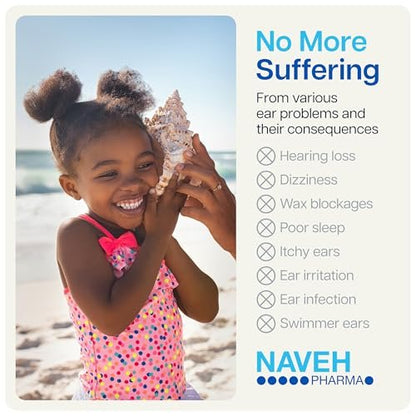 NAVEH PHARMA Otic Guard Baby Ohrentropfen – Natürliches Ohrenöl für sanfte Ohrenreinigung & Ohrenschmalzentfernung bei Babys, Kleinkindern & Kindern – Lindert juckende Ohren & Badeohr