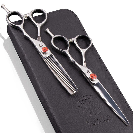 Katana Classic Professional 6,5 Zoll Scheren-Set von Tokko Shears – Premium 440C japanischer Stahl, reguläre und ausdünnende Schere für Friseure und Salonprofis