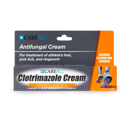 CareAll Clotrimazol Antimykotische Creme 1% USP - 28,3 g gegen Fußpilz, Jock Juckreiz und Ringelflechte