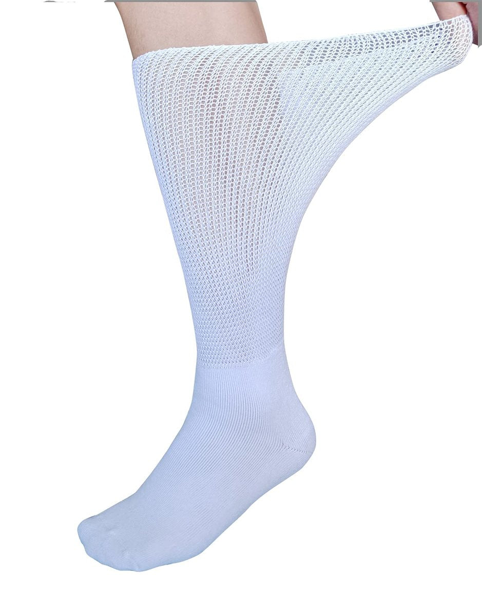 CIRZUEX Extrawide Socken für Lymphödem, geschwollene Füße und Beine, bariatrische Socken, Gipsverband-Socken, diabetische, nicht einschnürende Neuropathie-Schwellungen, Damen und Herren, 2 Paar