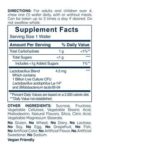 American Health Acidophilus Kautabletten, 1 Milliarde lebende Kulturen, nützliche Bakterien für Verdauungs- und Immunsystem, Erdbeergeschmack, 60 Stück