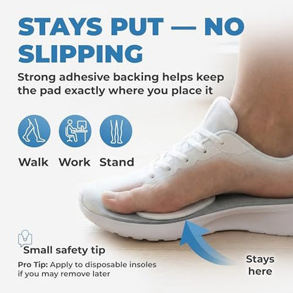 Homergy Metatarsal Pads für Damen und Herren – 12 Stück, 6 mm dick, Ballenpolster für ganztägige Schmerzlinderung und Komfort – Vorfußpolster bei Metatarsalgie, Morton-Neurom