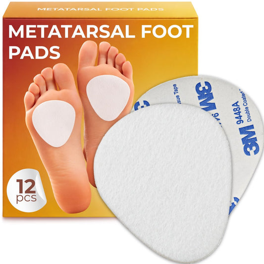 Homergy Metatarsal Pads für Damen und Herren – 12 Stück, 6 mm dick, Ballenpolster für ganztägige Schmerzlinderung und Komfort – Vorfußpolster bei Metatarsalgie, Morton-Neurom