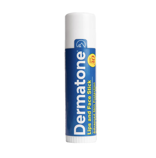 Dermatone Lippen- und Gesichtsstick | Fortschrittlicher Hautschutz | Hautbarriere | SPF30 | Feuchtigkeitsspendend | Beruhigend & regenerierend | Großer Spot Stick 14g
