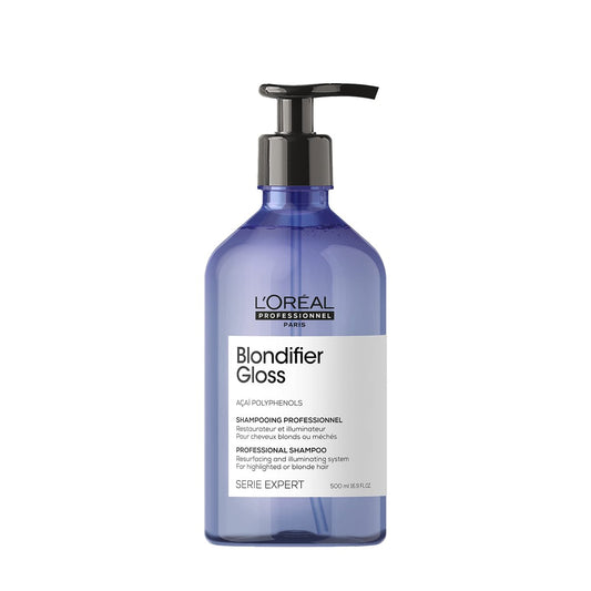 L'Oréal Professionnel Paris Blondifier Klärendes Shampoo – Stellt die Farbe von blondem oder gebleichtem Haar wieder her, verstärkt den Glanz und bekämpft Gelbstich