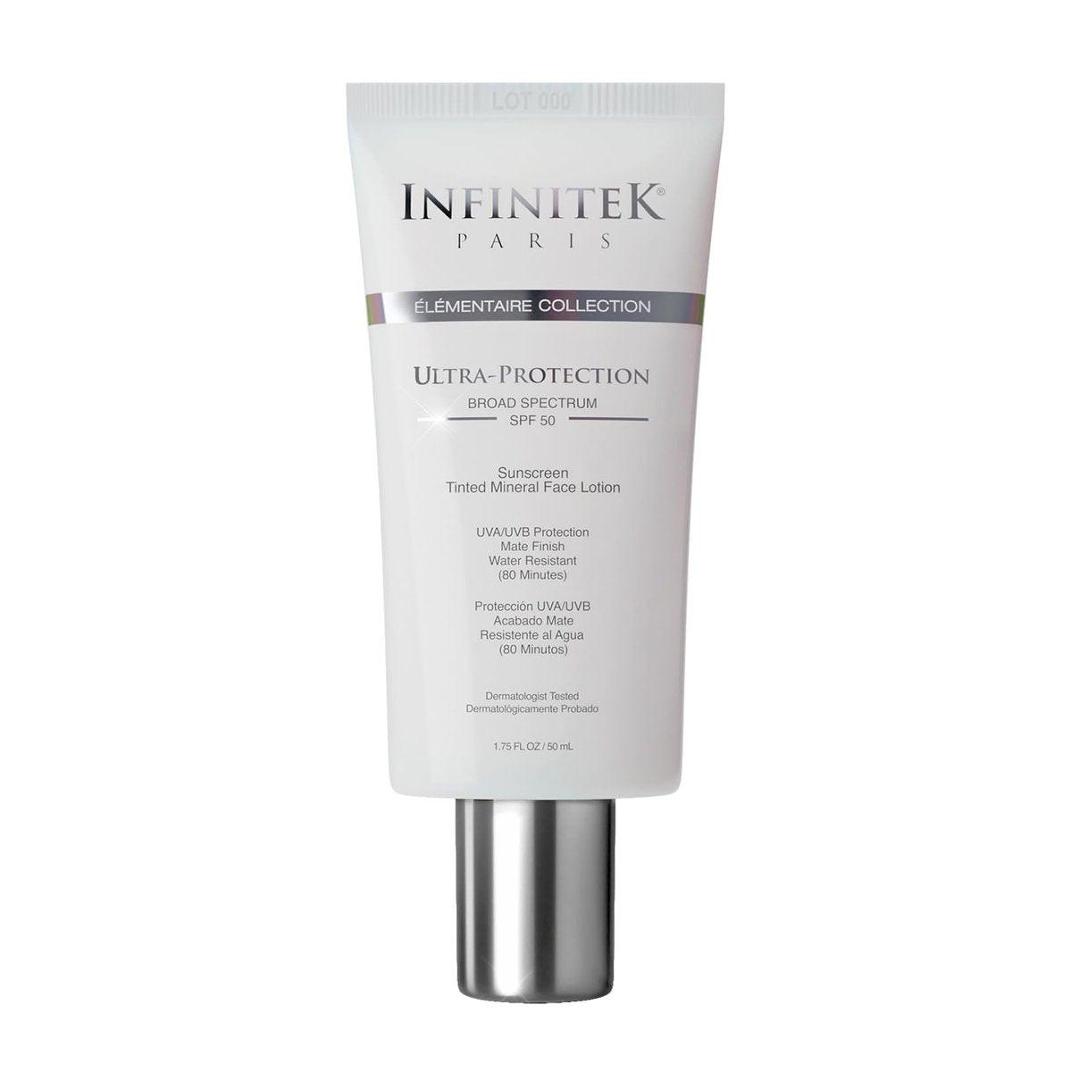 Infinitek Paris Getönte Mineralische Gesichtssonnencreme SPF 50 | Tönung Nude | 50 ml