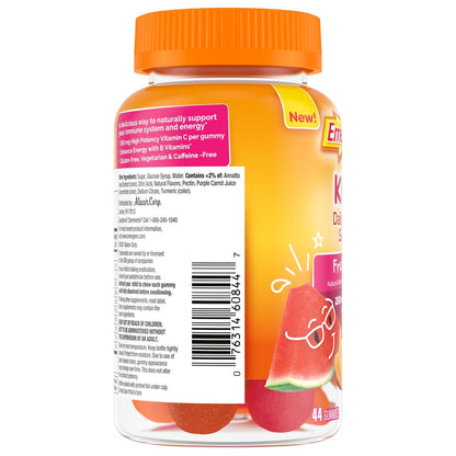 Emergen-C Kidz Tägliche Immununterstützung Gummibärchen mit Vitamin C und B-Vitaminen, Frucht-Fiesta-Geschmack - 44 Stück