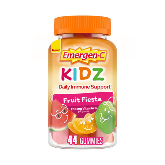 Emergen-C Kidz Tägliche Immununterstützung Gummibärchen mit Vitamin C und B-Vitaminen, Frucht-Fiesta-Geschmack - 44 Stück