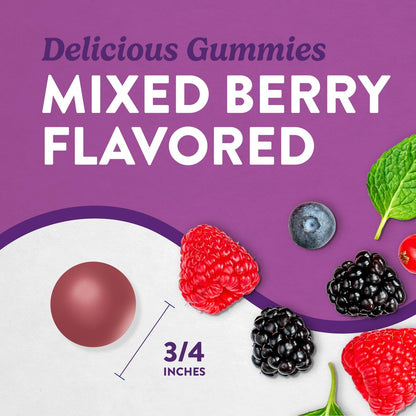 Nature's Truth Melatonin Gummis | 1 mg | 60 Stück | gemischter Beerengeschmack | Vegan, Non-GMO & Glutenfrei