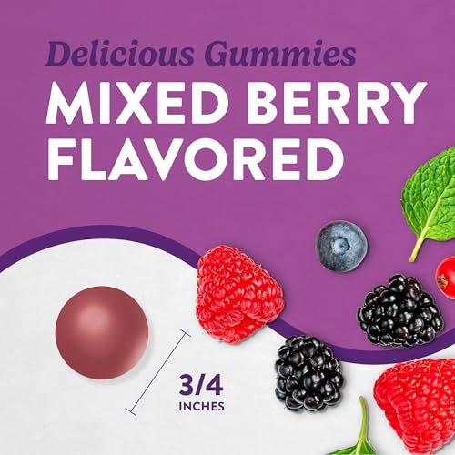 Nature's Truth Melatonin Gummis | 1 mg | 60 Stück | gemischter Beerengeschmack | Vegan, Non-GMO & Glutenfrei