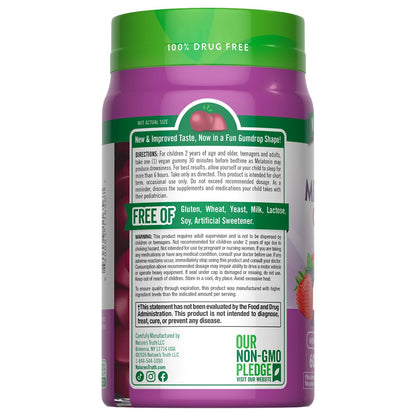 Nature's Truth Melatonin Gummis | 1 mg | 60 Stück | gemischter Beerengeschmack | Vegan, Non-GMO & Glutenfrei