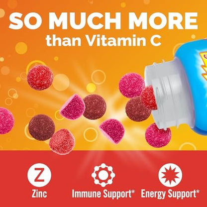 Emergen-C Kidz Daily Immune Support Gummis mit Vitamin C und B-Vitaminen, Berry Bash Geschmack, 44 Stück