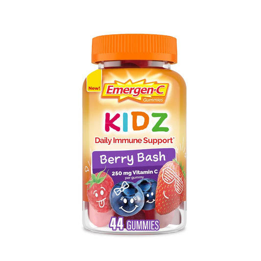 Emergen-C Kidz Daily Immune Support Gummis mit Vitamin C und B-Vitaminen, Berry Bash Geschmack, 44 Stück