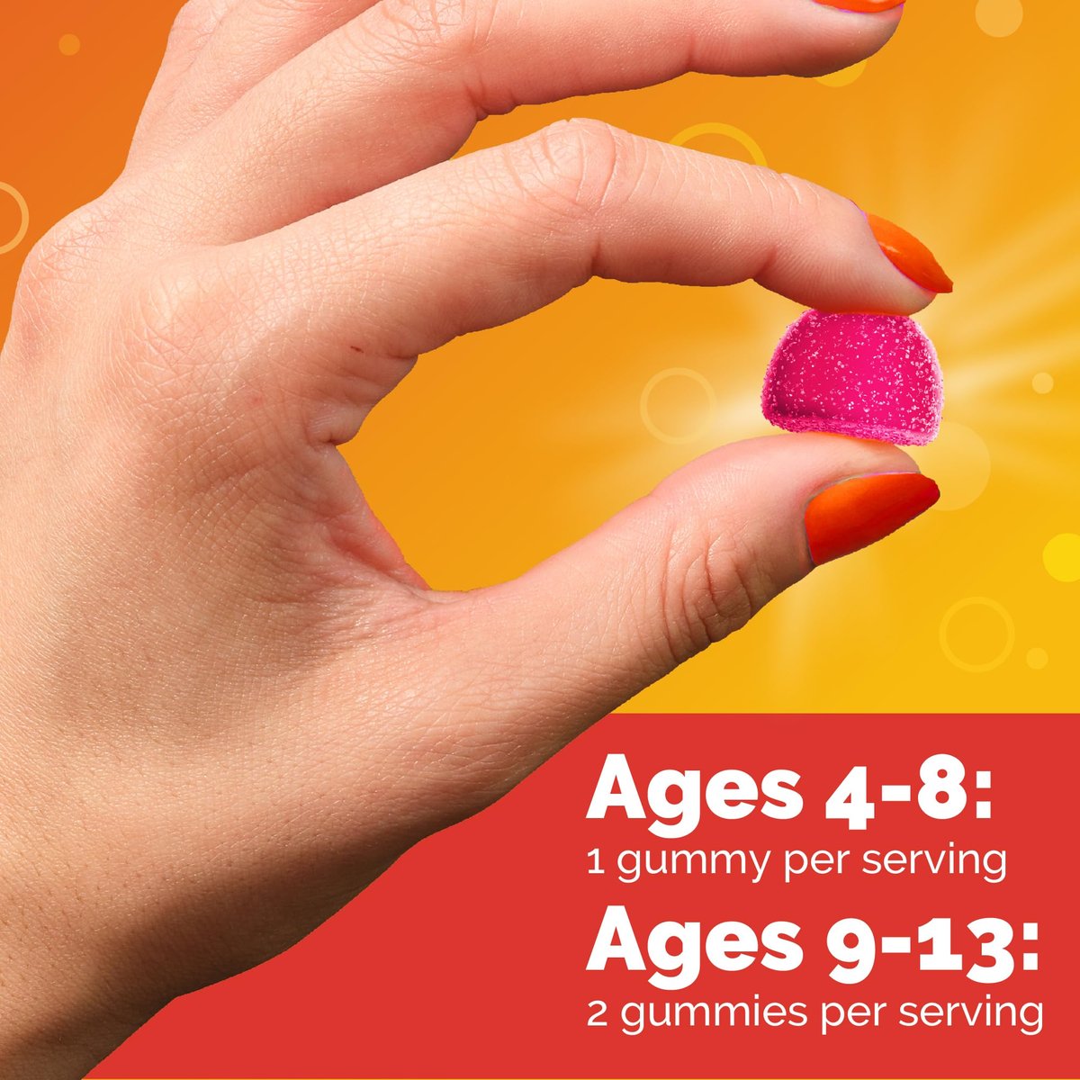 Emergen-C Kidz Daily Immune Support Gummis mit Vitamin C und B-Vitaminen, Berry Bash Geschmack, 44 Stück