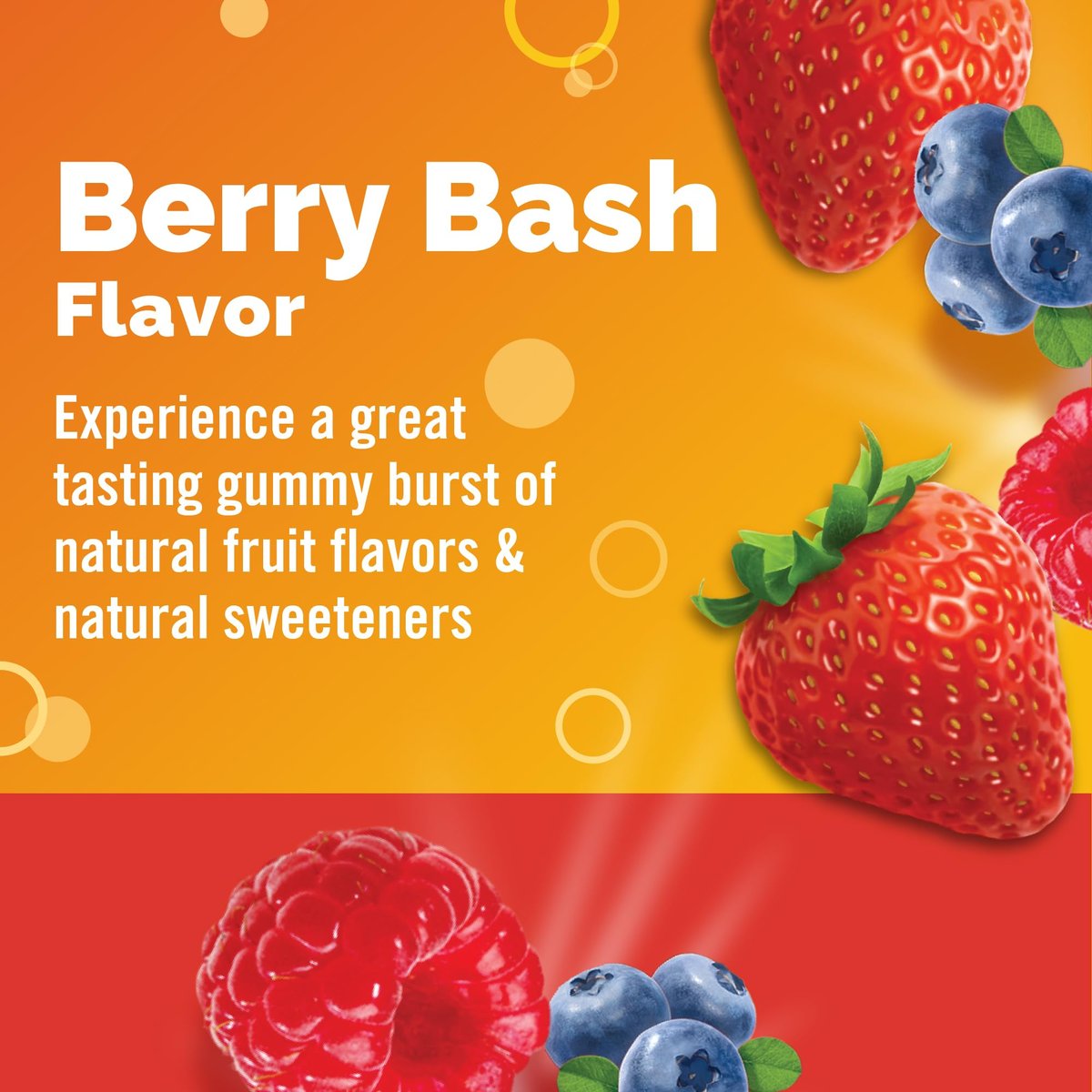 Emergen-C Kidz Daily Immune Support Gummis mit Vitamin C und B-Vitaminen, Berry Bash Geschmack, 44 Stück