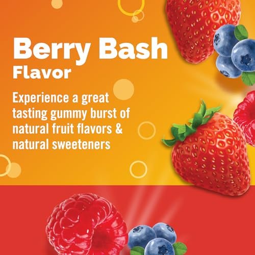 Emergen-C Kidz Daily Immune Support Gummis mit Vitamin C und B-Vitaminen, Berry Bash Geschmack, 44 Stück