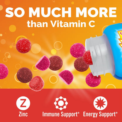 Emergen-C Kidz Daily Immune Support Gummis mit Vitamin C und B-Vitaminen, Berry Bash Geschmack, 44 Stück
