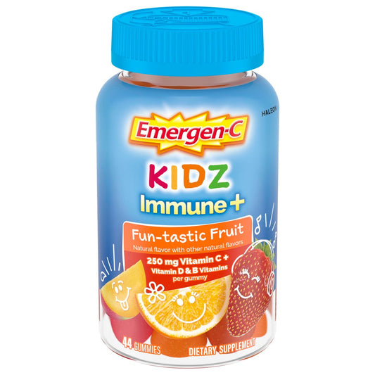 Emergen-C Kidz Immunstärkende Gummibärchen mit Vitamin C, Zink, Mangan, B-Vitaminen & Vitamin D – 44 Stück – Fruchtgeschmack