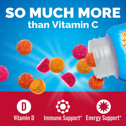 Emergen-C Kidz Immunstärkende Gummibärchen mit Vitamin C, Zink, Mangan, B-Vitaminen & Vitamin D – 44 Stück – Fruchtgeschmack
