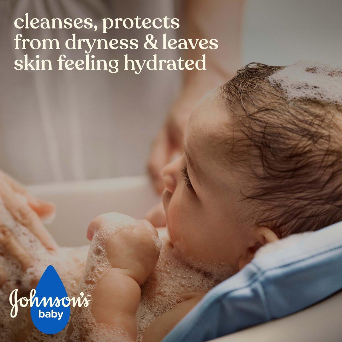 Johnson's Baby Hautpflegende Feuchtigkeits-Baby-Waschcreme, Vanille & Haferduft, Tränenfrei, Hypoallergen, 20,3 Fl. Oz