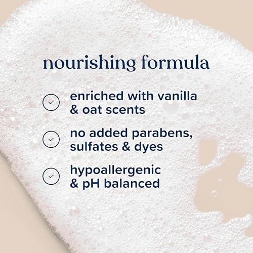 Johnson's Baby Hautpflegende Feuchtigkeits-Baby-Waschcreme, Vanille & Haferduft, Tränenfrei, Hypoallergen, 20,3 Fl. Oz