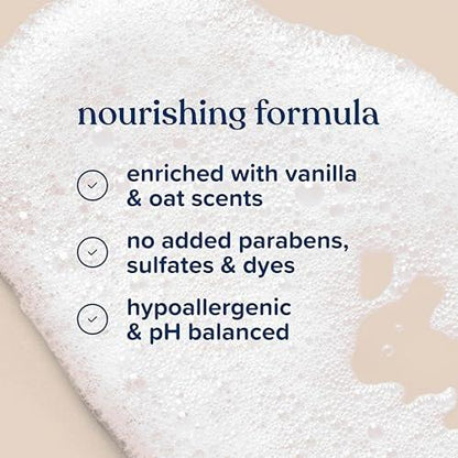 Johnson's Baby Hautpflegende Feuchtigkeits-Baby-Waschcreme, Vanille & Haferduft, Tränenfrei, Hypoallergen, 20,3 Fl. Oz