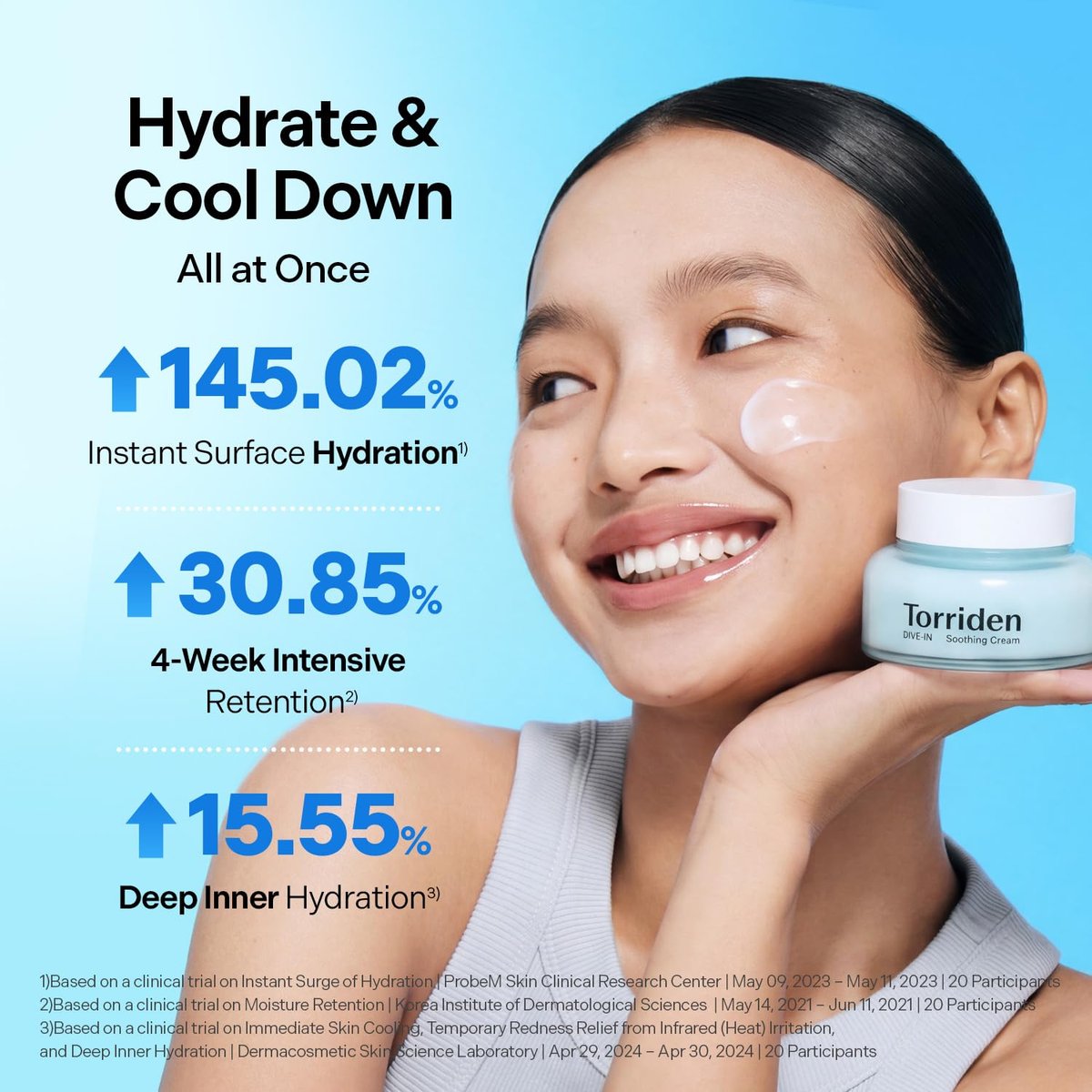 Torriden DIVE IN Hyaluronic Acid Soothing Cream 100 ml – Beruhigende Feuchtigkeitscreme für empfindliche und trockene Haut