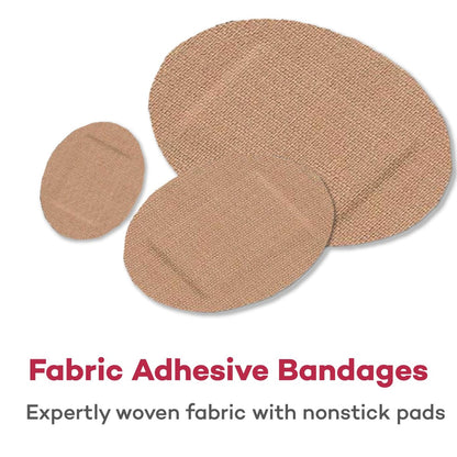 Dealmed Flexible Fabric Oval Spot Pflaster – 100 Stück (1 Packung) – Latexfrei, nicht klebendes Pad, Wundversorgung für Erste-Hilfe-Set, 2,2 cm x 3,2 cm
