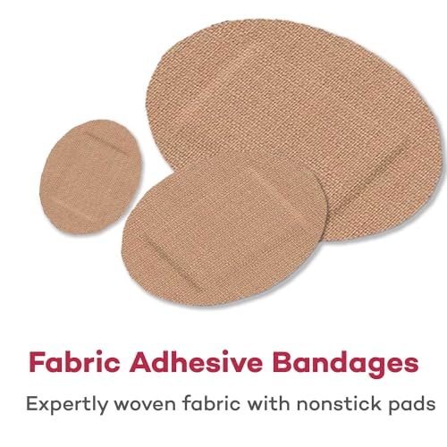 Dealmed Flexible Fabric Oval Spot Pflaster – 100 Stück (2er-Pack) – Latexfrei, nicht haftendes Pad, Wundversorgung für Erste-Hilfe-Set, 2,2 x 3,2 cm