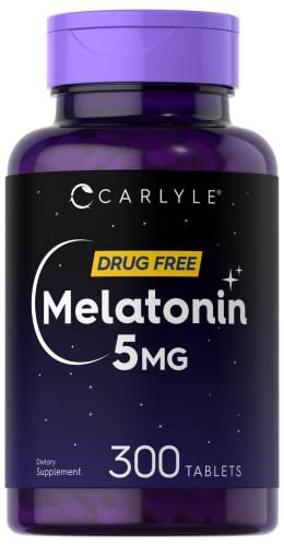 Carlyle Melatonin 5mg | 300 Tabletten | Schlafunterstützung | Vegetarisch, Nicht-GVO, Glutenfrei
