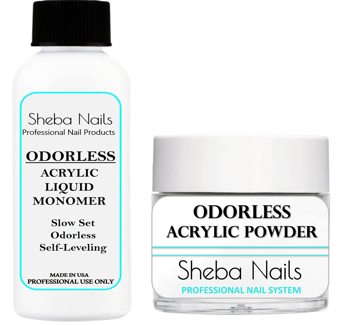 SHEBA NAILS Basic Acrylic Nagel-Set – Geruchslos & versiegelt für den professionellen Einsatz