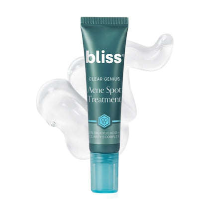 Bliss Clear Genius Akne-Spot-Behandlung – Maximale Stärke mit 2% Salicylsäure – Reduziert Unreinheiten – Vegan, Tierversuchsfrei, 0,5 Fl Oz