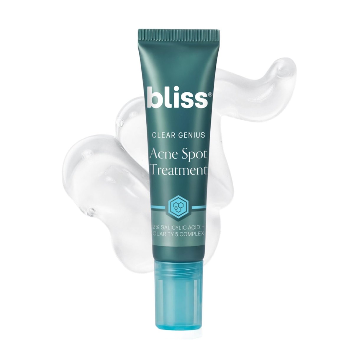 Bliss Clear Genius Akne-Spot-Behandlung – Maximale Stärke mit 2% Salicylsäure – Reduziert Unreinheiten – Vegan, Tierversuchsfrei, 0,5 Fl Oz