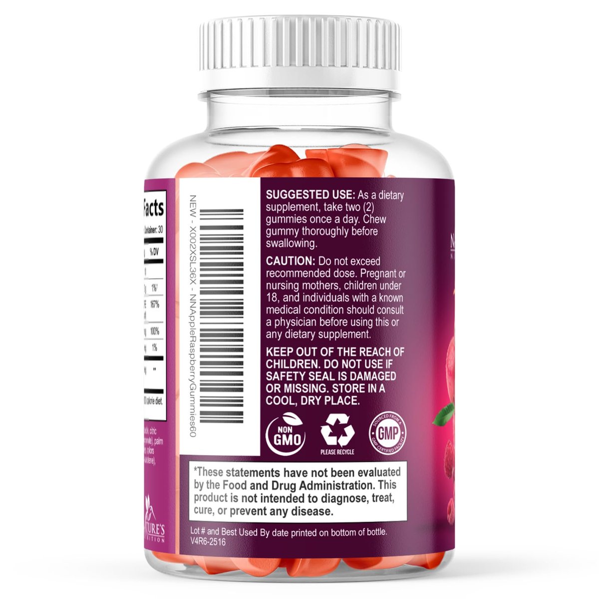 Apfelessig Gummibärchen 1000 mg pro Portion – Zuckerfreie ACV Gummis, max. Stärke, mit Vitamin B12 für Stoffwechsel & Energie, Keto-freundlich, vegan, 60 Gummis